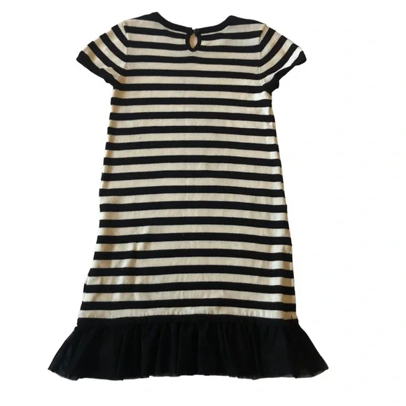 Childrens Place Black & White Stripe Sequined Dress size 7/8 - Picture 5 of 6